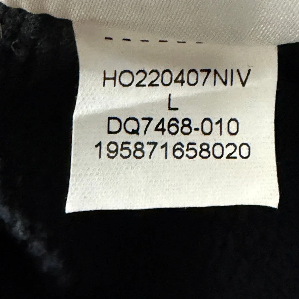 Jordan‎ Flight Fleece Pants Mens Large Black Washed Joggers DQ7468-010 Cotton